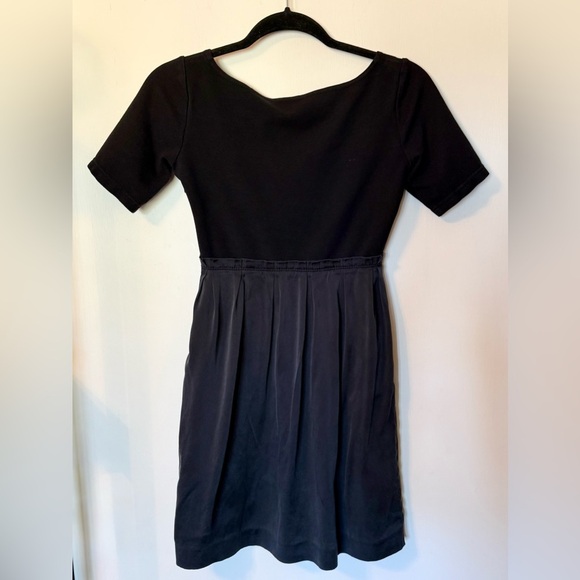 THEORY Melody Black Silk Short Sleeve Casual Dress- Size 4 - Picture 5 of 6